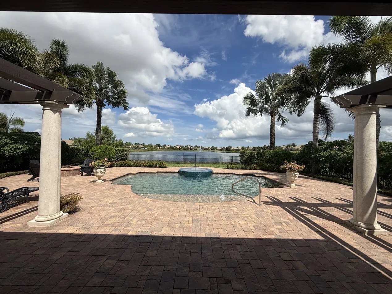 After: Paver pool deck pressure washing - Wellington, FL — after service